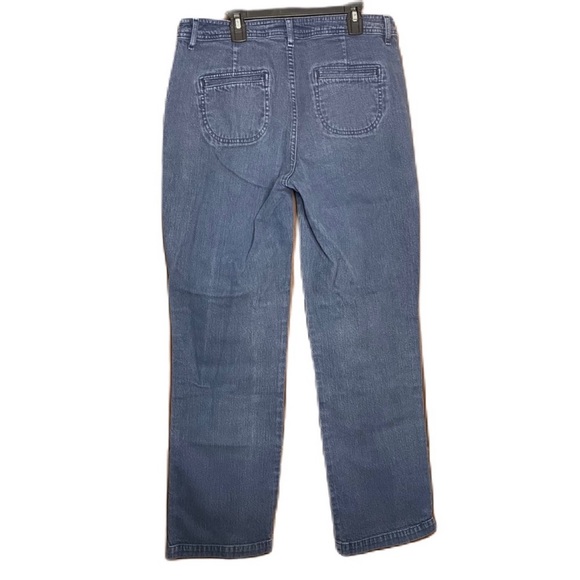 Chico’s Platinum Women’s Dark Blue Denim Straight Mid Rise Jeans Size 1.5 (10) - Picture 2 of 10